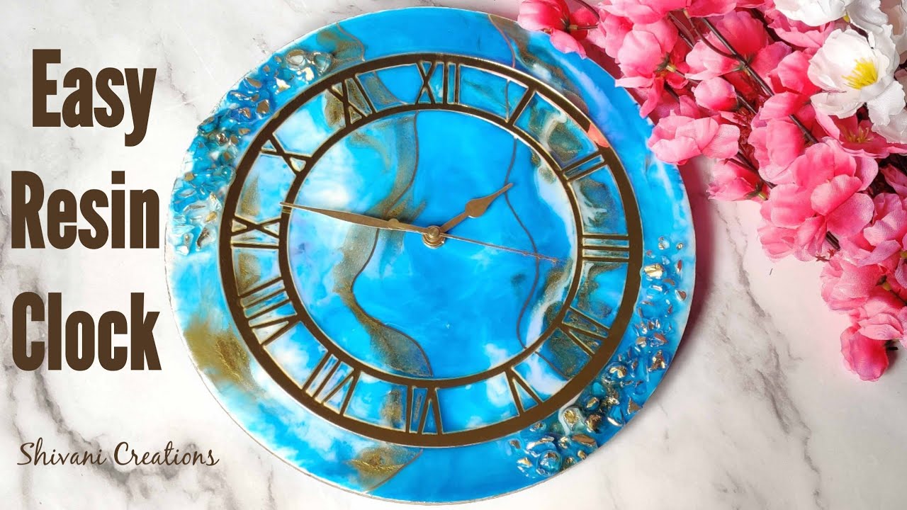 Easy Resin Clock for Beginners/ Marble Effect Resin Clock