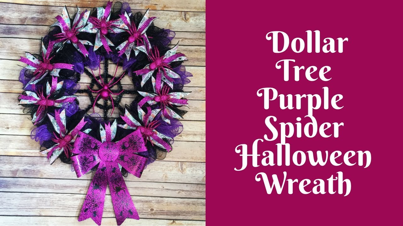 Halloween Crafts: Dollar Tree Spider Wreath