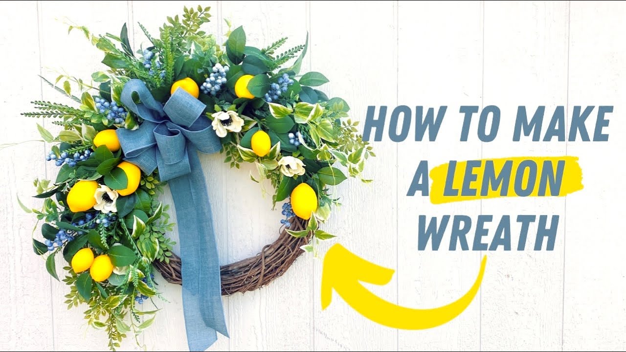 How to Make a Summer Lemon Wreath! 🍋 🌿 #wreathmaking