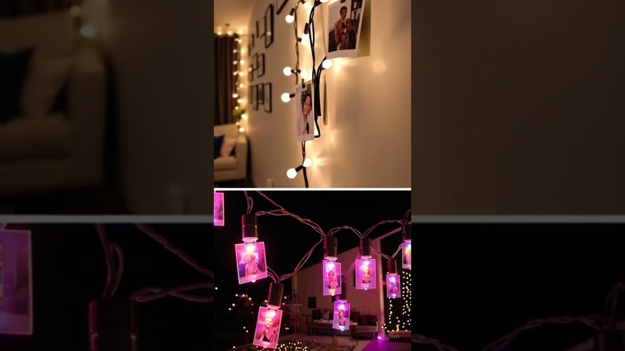 Create a Magical Memory Wall with LED Photo Clip String Lights | Cozy Room Decor Gift Idea!