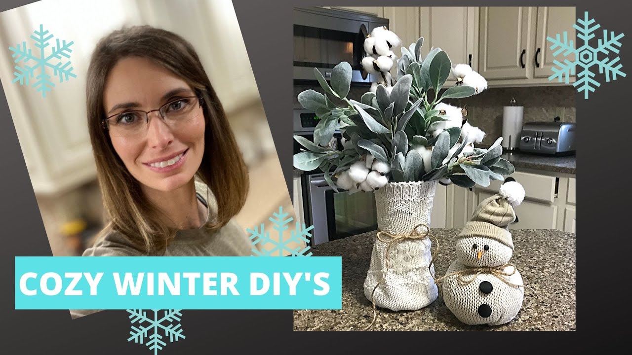 FUN WINTER CRAFTS/SWEATER SNOWMAN & VASE