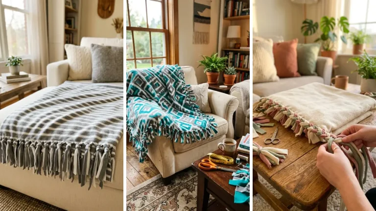 How to Make a No-Sew Throw Blanket in Under an Hour