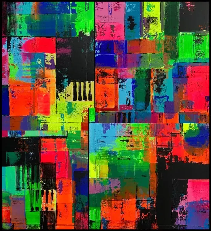 Abstract Color Block Painting Abstract Color Block Painting