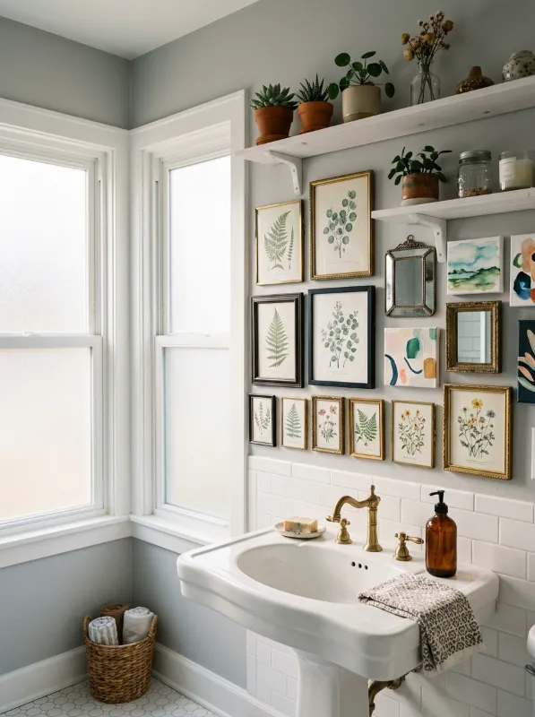 Bathroom Gallery Walls: Yes, They Work!