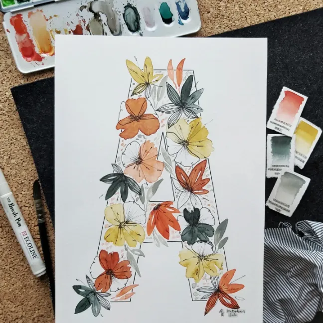 Botanical Letter Art