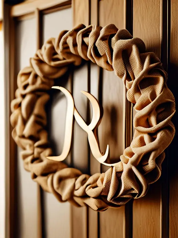 Burlap Monogram Wreath