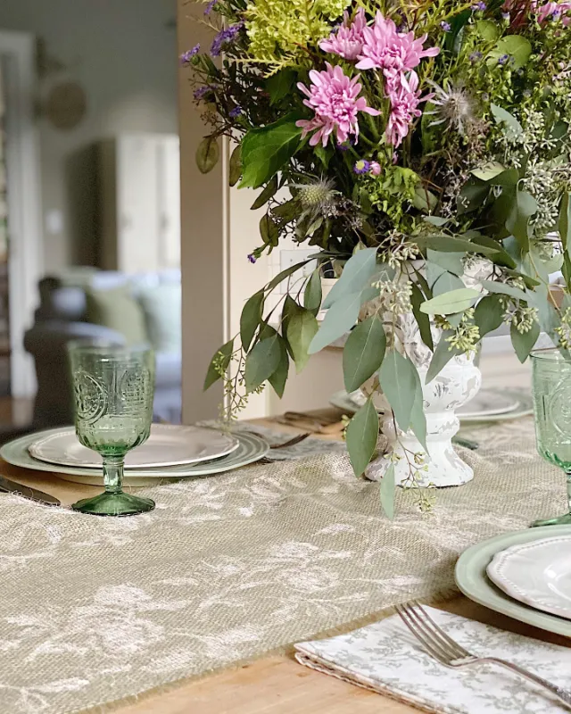 Burlap Table Runner