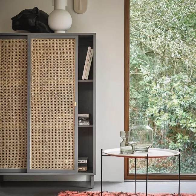 Cane Webbing Cabinet Doors