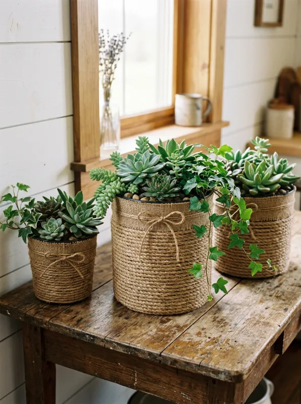 Chic Textured Planters