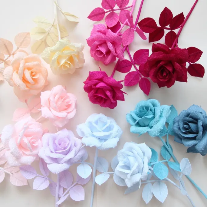 Classic Crepe Paper Roses