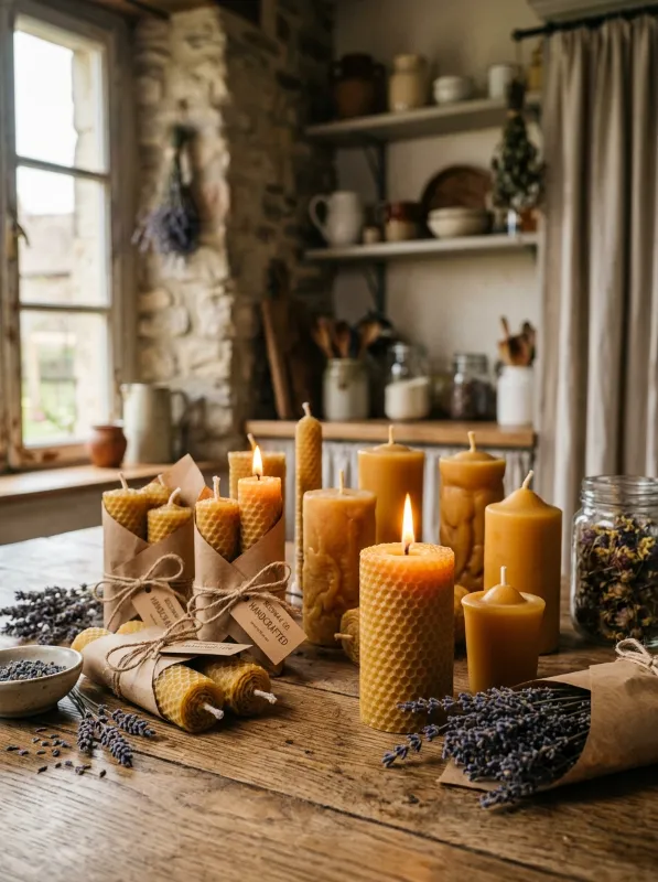 Creative Ideas for Beeswax Candles as Natural Gifts
