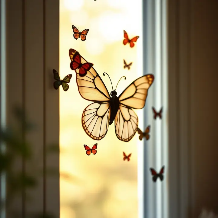 Delicate Butterfly Wall Display