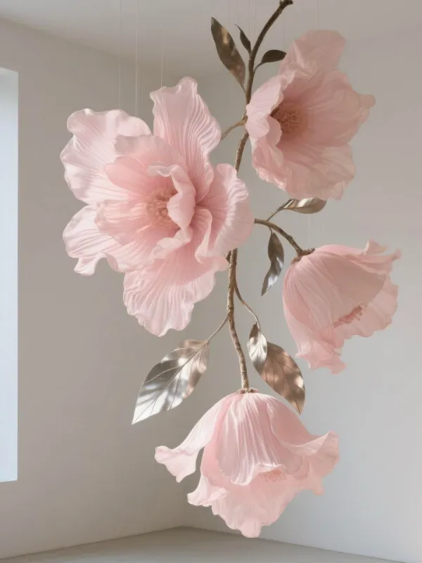 Dramatic Paper Flower Installation