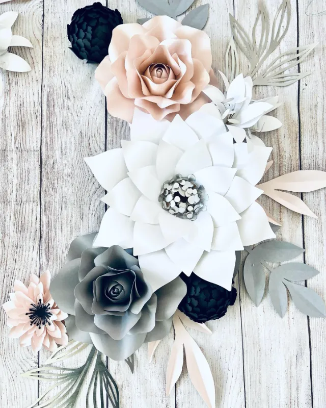 Elegant 3D Paper Flowers