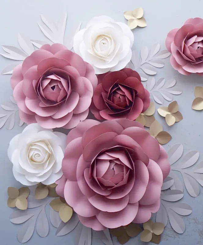 Elegant Cardstock Peonies