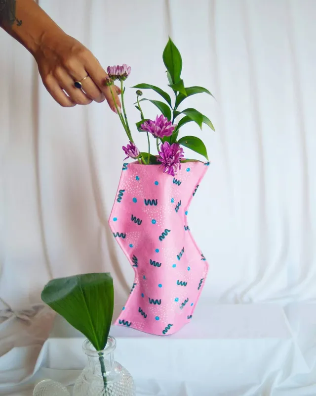 Elegant Fabric-Wrapped Vases