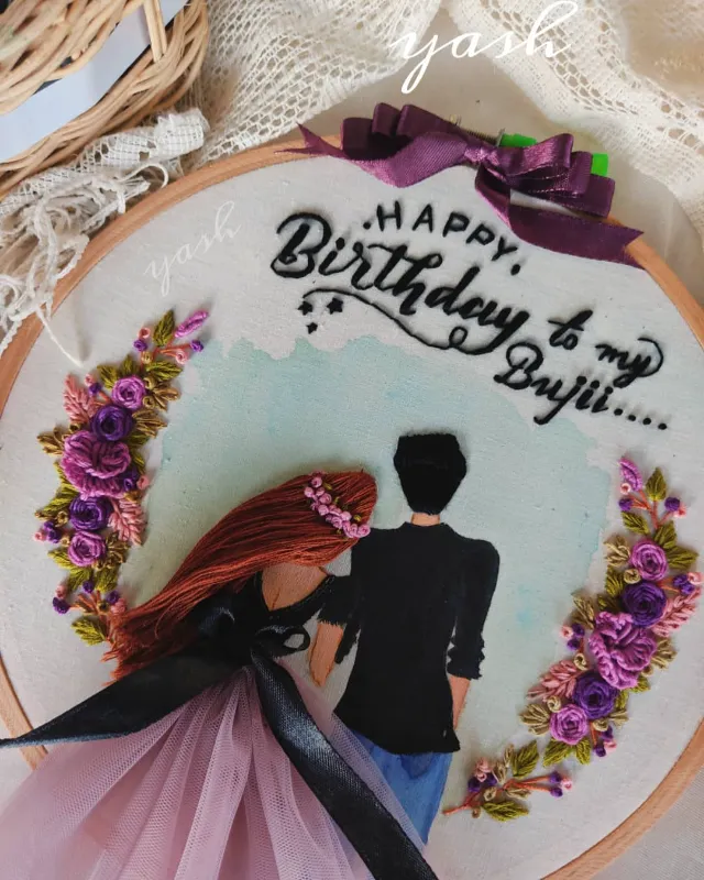 Embroidered Hoop Art