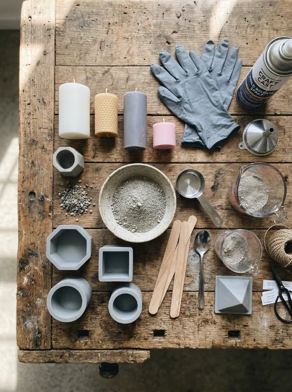Essential Materials for Your Concrete Candle Holder