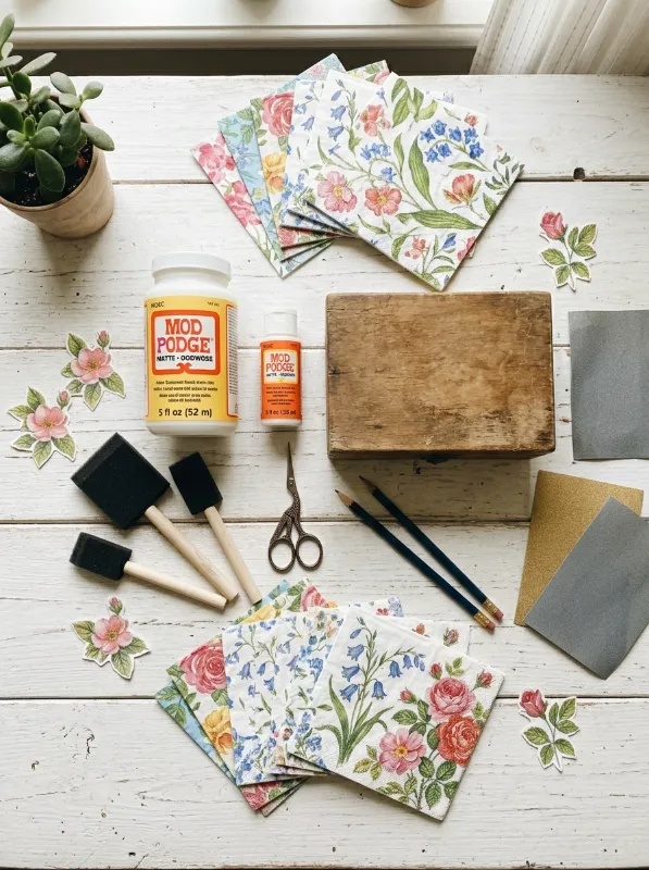 Essential Materials for Your First Decoupage Furniture Project