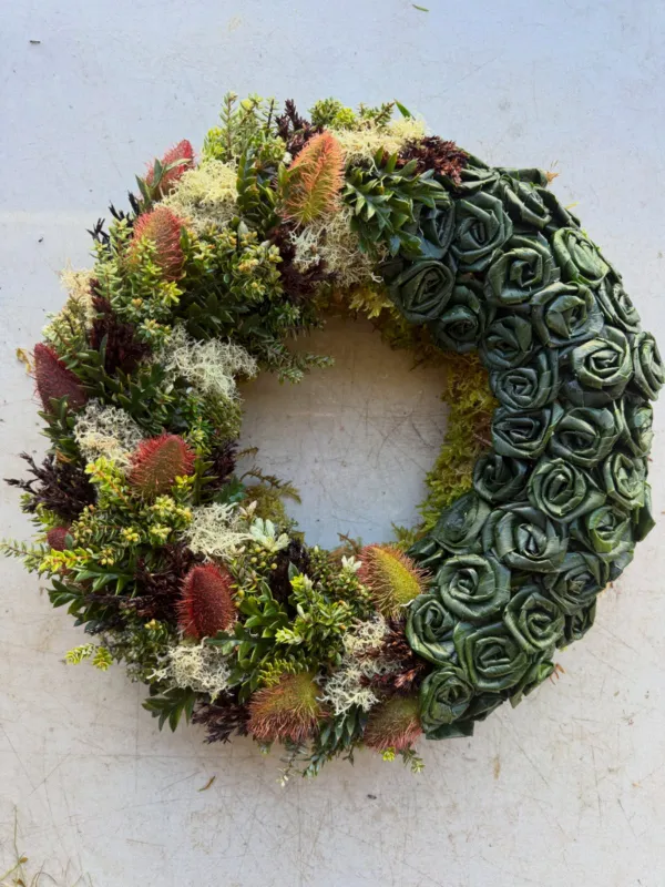 Festive Fabric Wreath