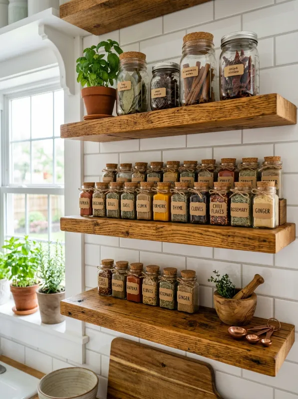 Floating Shelf Spice Rack