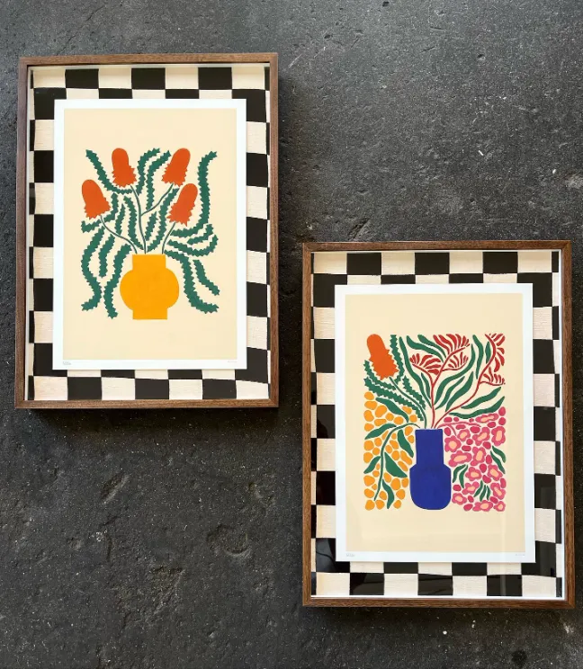 Framed Fabric Art