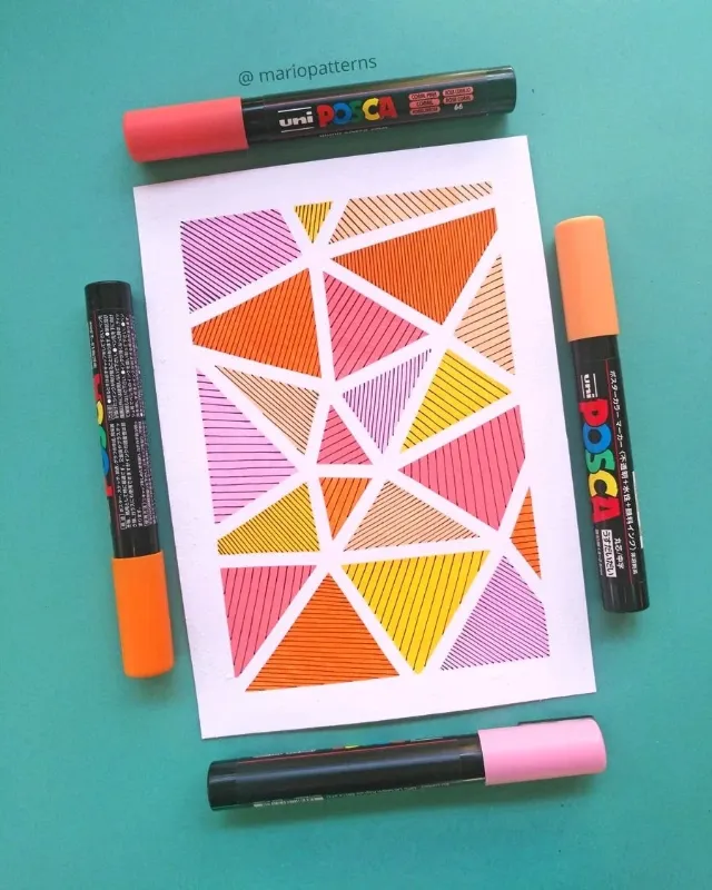 Geometric Tape Canvas