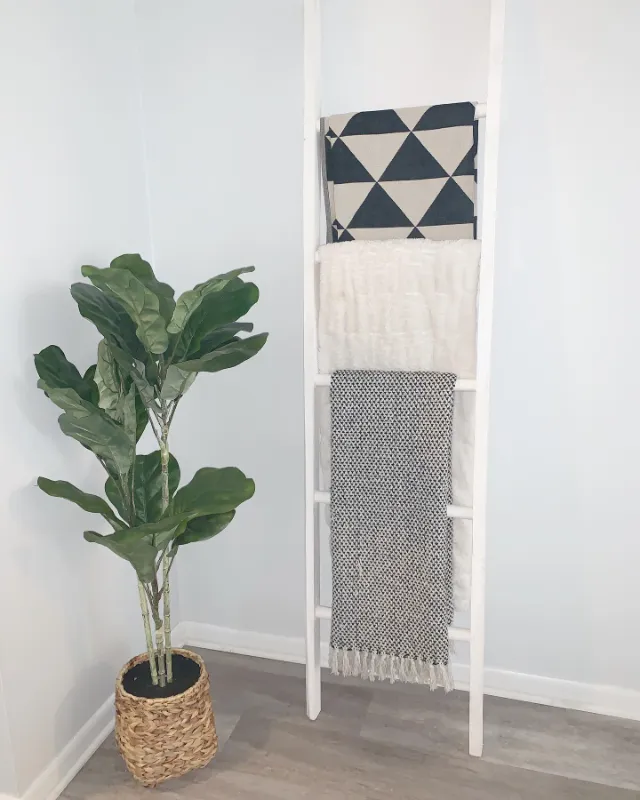 Ladder Blanket Storage Rack