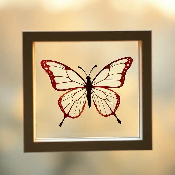 Layered Paper Butterfly Frame