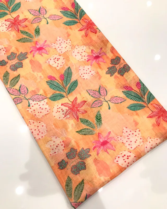 Leaf Print Linen Napkins Leaf Print Linen Napkins