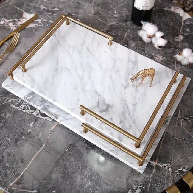 Luxurious Faux Marble Trays
