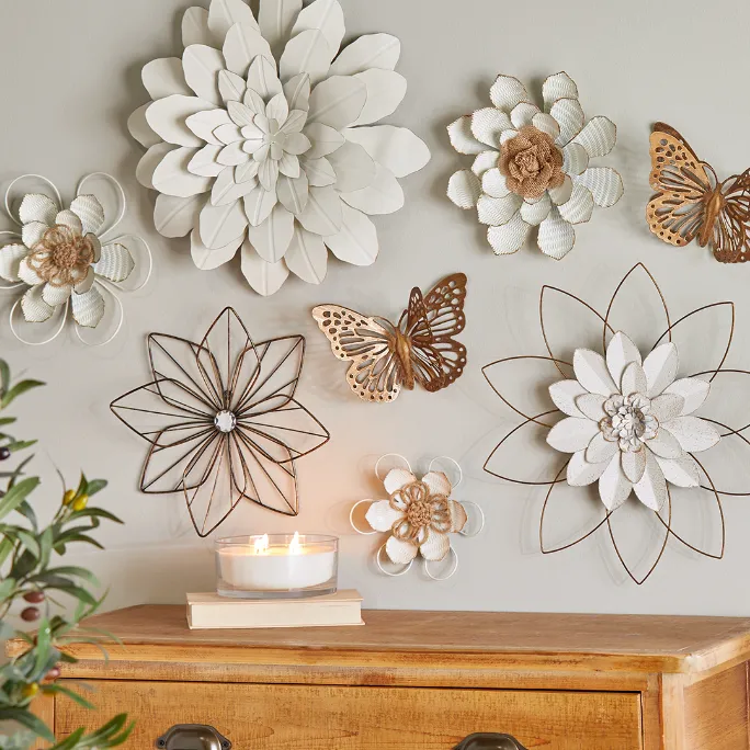 Metal Wall Flowers