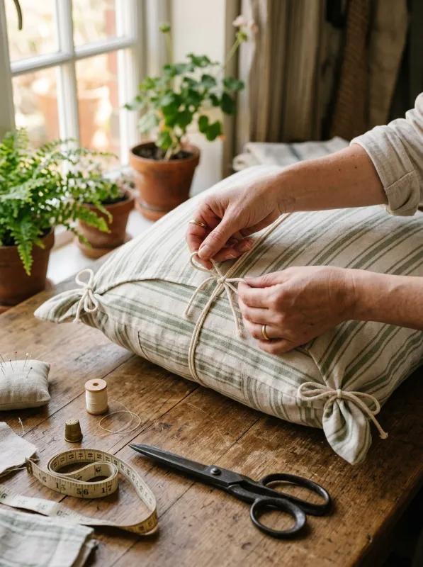 Method 2: Tie-Corner Pillow Cover