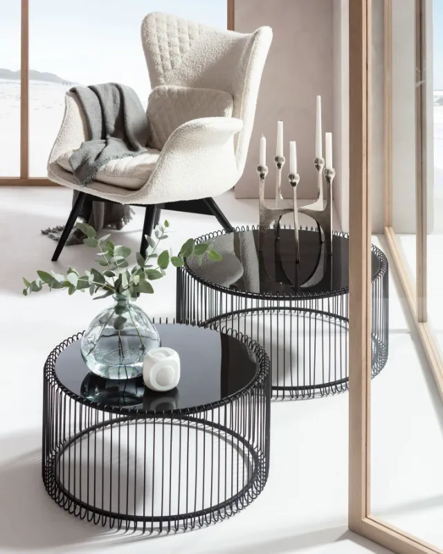 Minimal Black Wire Sculpture