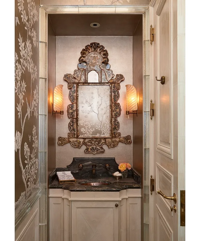 Mirror-Backed Candle Shelf