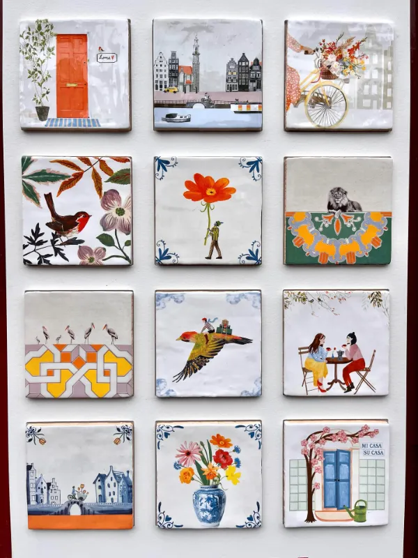 Paper Tile Backsplash Art