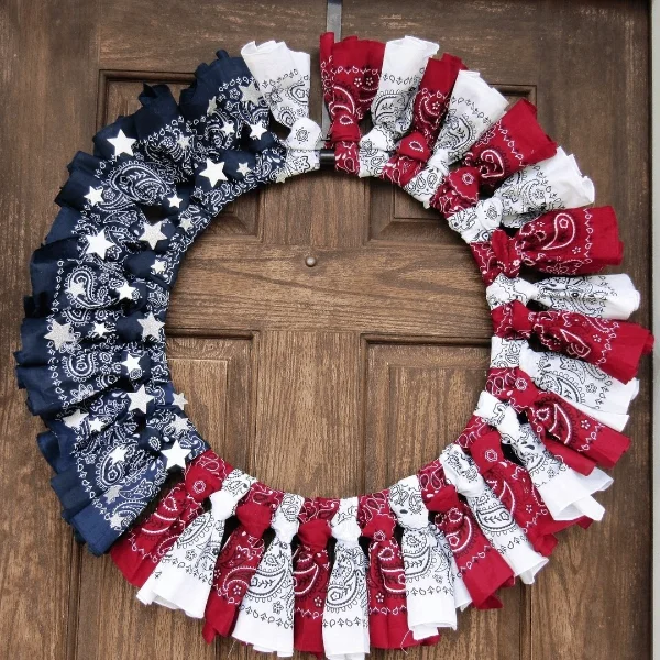 Patriotic Bandana Wreath