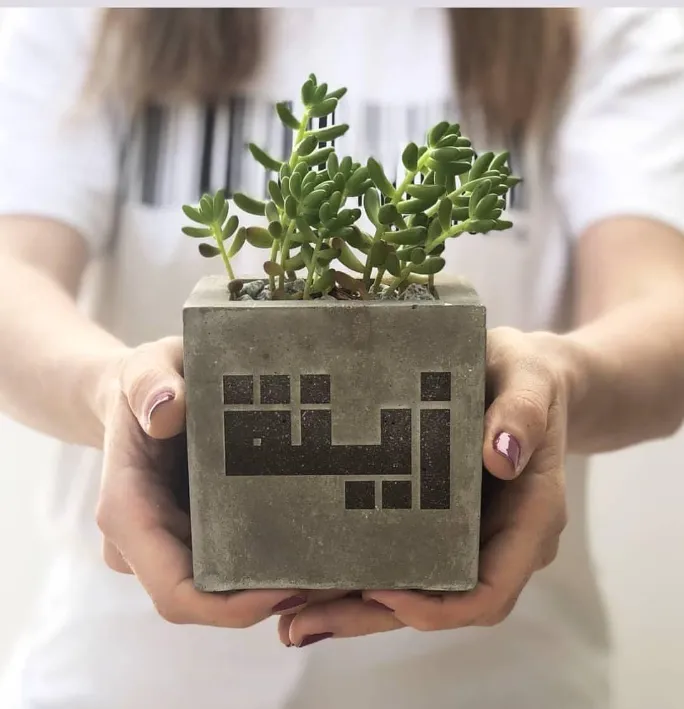 Personalized Concrete Planters