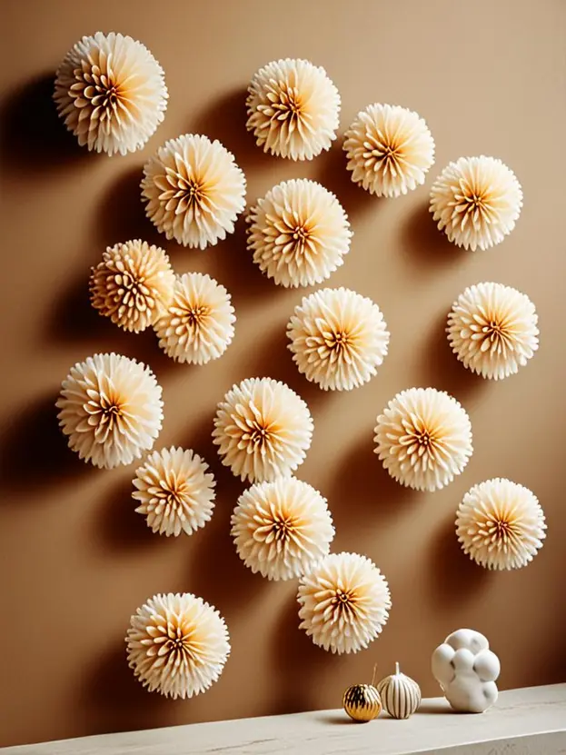 Pom Pom Wall Display