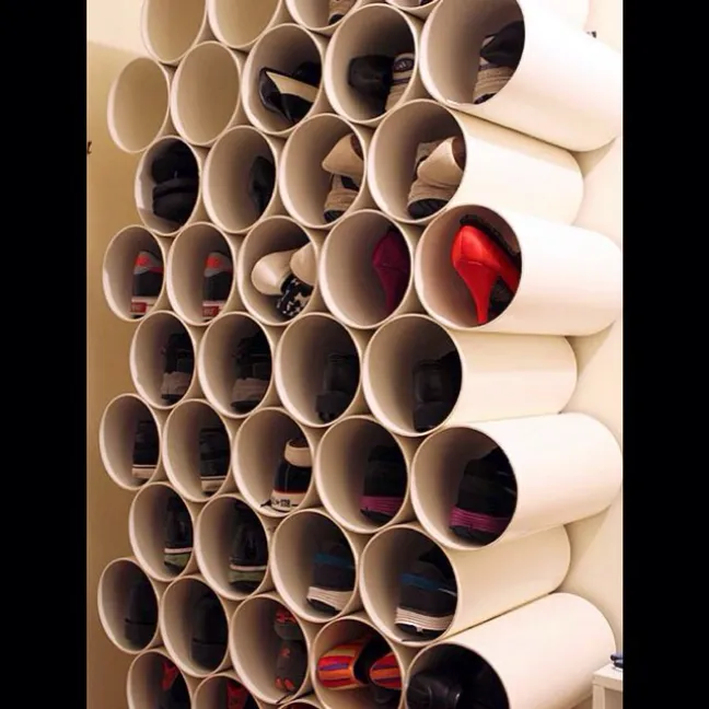 PVC Pipe Shoe Rack