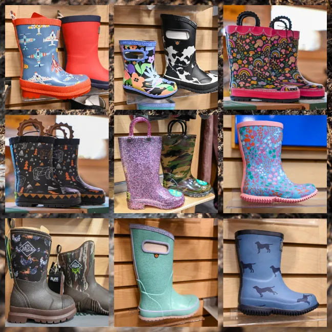 Rubber Rain Boot Display