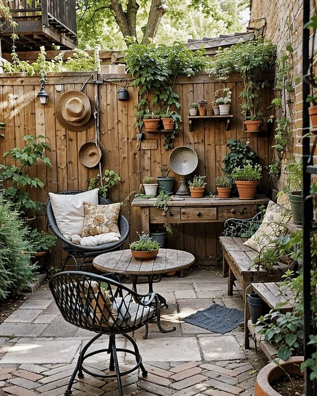 Rustic Ladder Plant Stand