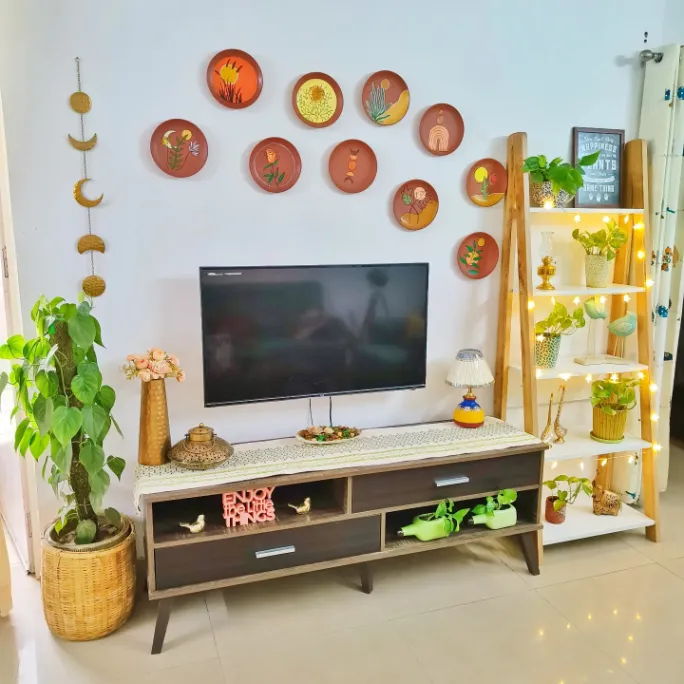 Rustic Wooden Ladder Display