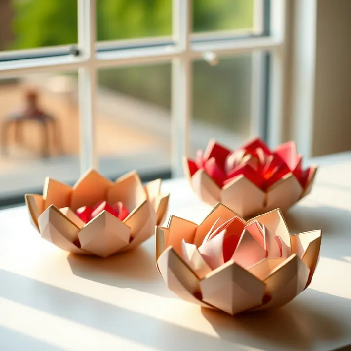 Sculptural Lotus Bowls