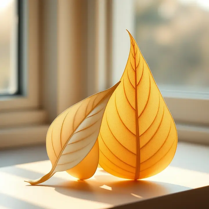 Sculptural Paper Leaves