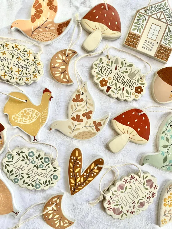 Stamped Clay Ornaments