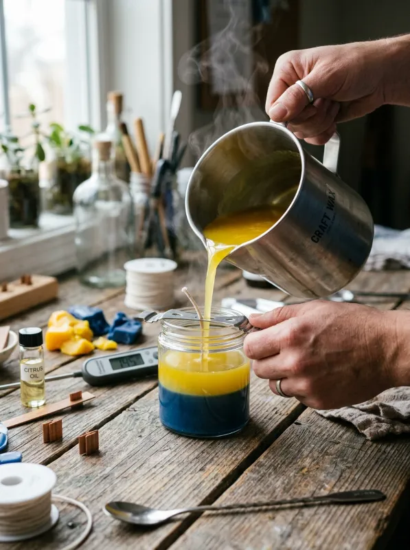 Step-by-Step Guide to Pouring Your Two-Color Layered Candle