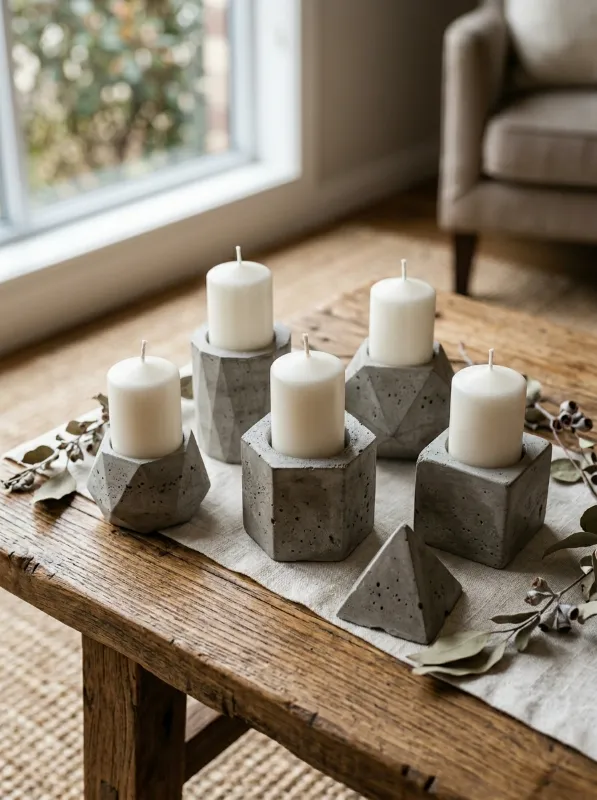 Styling Your Finished Concrete Candle Holders