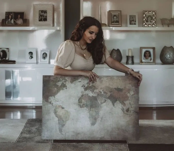 Vintage Map Covering