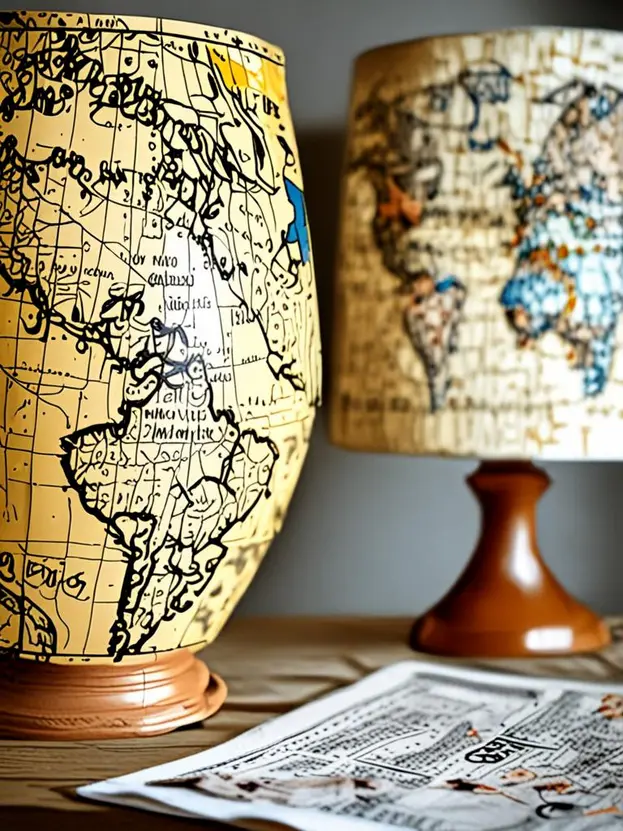 Vintage Map Decoupage